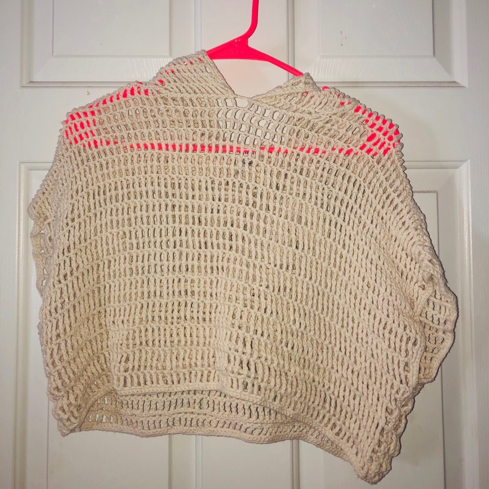 Forever 21 crochet hooded top